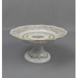 SCHALE / FUSSSCHALE / bowl on a stand, Porzellan, gemarkt "Gallo / Leonardo", Dekor "
