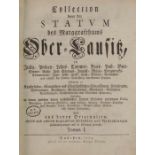 GESETZBUCH DER OBERLAUSITZ VON 1602 - 1780: "Continuation zur Collection derer den Statum des