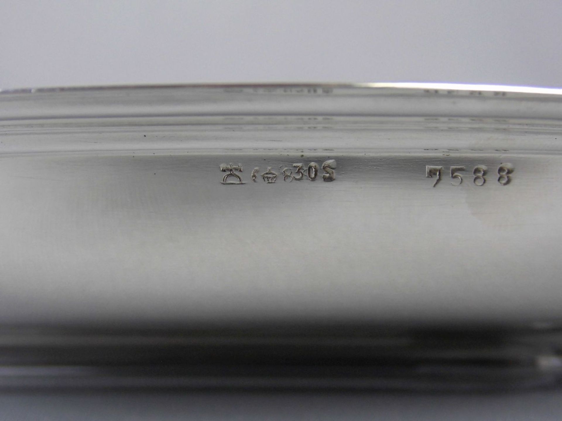 SCHALE / bowl, 835er Silber (82 g), deutsch, gepunzt mit Halbmond und Krone, Feingehaltsangabe und - Image 3 of 3