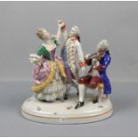 FIGURENGRUPPE / porcelainfigures: "Menuett", Porzellan, Manufaktur Plaue, Thüringen, Nachfolger