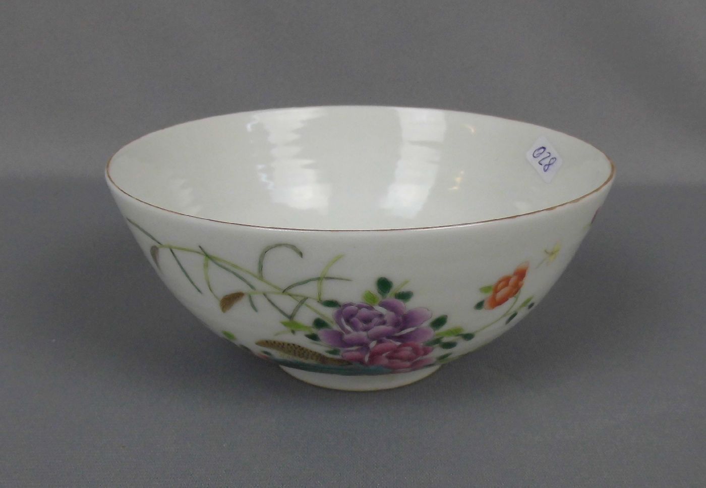 SCHALE / bowl, China, Porzellan, unter dem Stand gemarkt Qing Dynastie / Xuantong 1909-1912. - Image 2 of 3