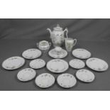 SERVICE / RESTSERVICE / coffee set, Porzellan, Jugendstil, um 1900, Modell / Dekor "Else",