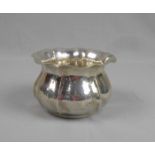 VASE / SCHALE, 800er Silber (207 g), Italien, gem. "800 / Battuto a Mano". Gebauchte Form mit