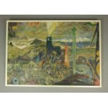 VOM ENDT, WALTER (Rheinhessen 1925-1999), Gemälde / painting: "Surrealistische Landschaft",