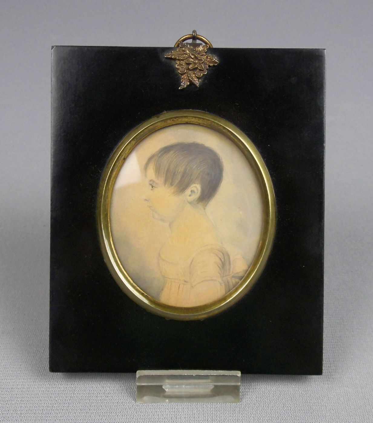 ANONYMUS (19. Jh.) - Miniatur / miniature: "Bildnis eines Mädchens", aquarellierte