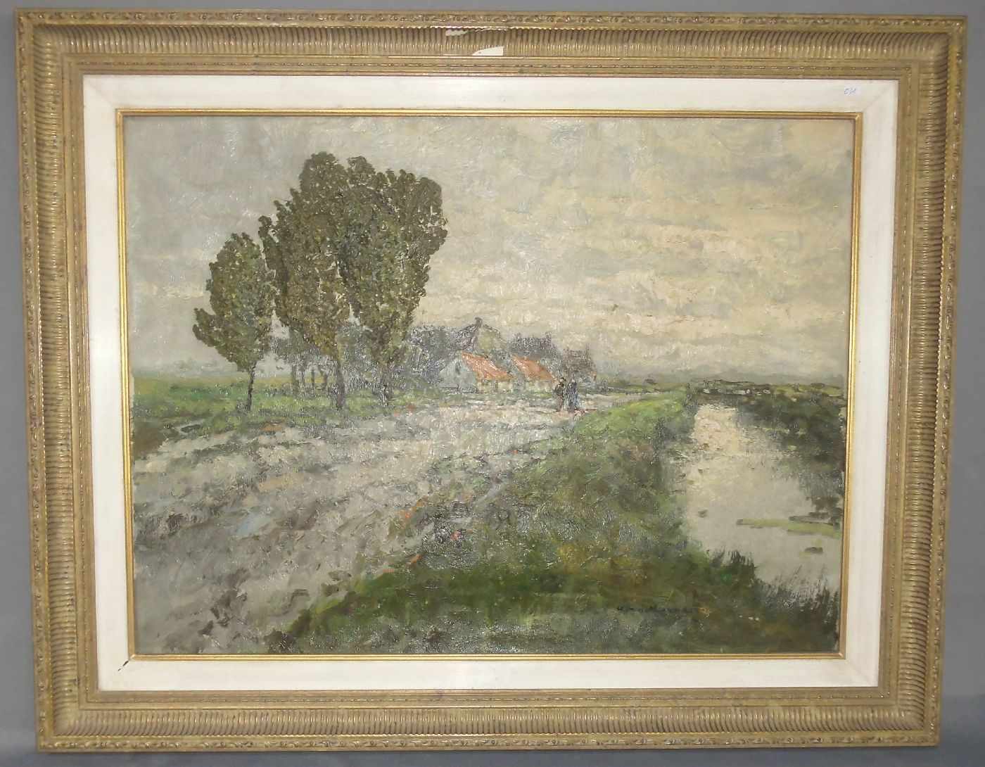 VAN NORDEN, WILHELM HENDRIK (auch WILLEM, 1883-1913), Gemälde / painting: "Niederländisches Dorf - Bild 2 aus 4