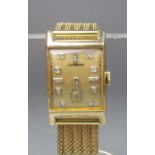 VINTAGE LONGINES - ARMBANDUHR, 1950er / 60er Jahre / wristwatch, 14 kt. Gelbgold mit Milanaise-