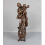 MONOGRAMMIST (C.M-R oder C.M-B, 20. Jh.), Skulptur / sculpture: "Maria Immaculata", Holz, geschnitzt