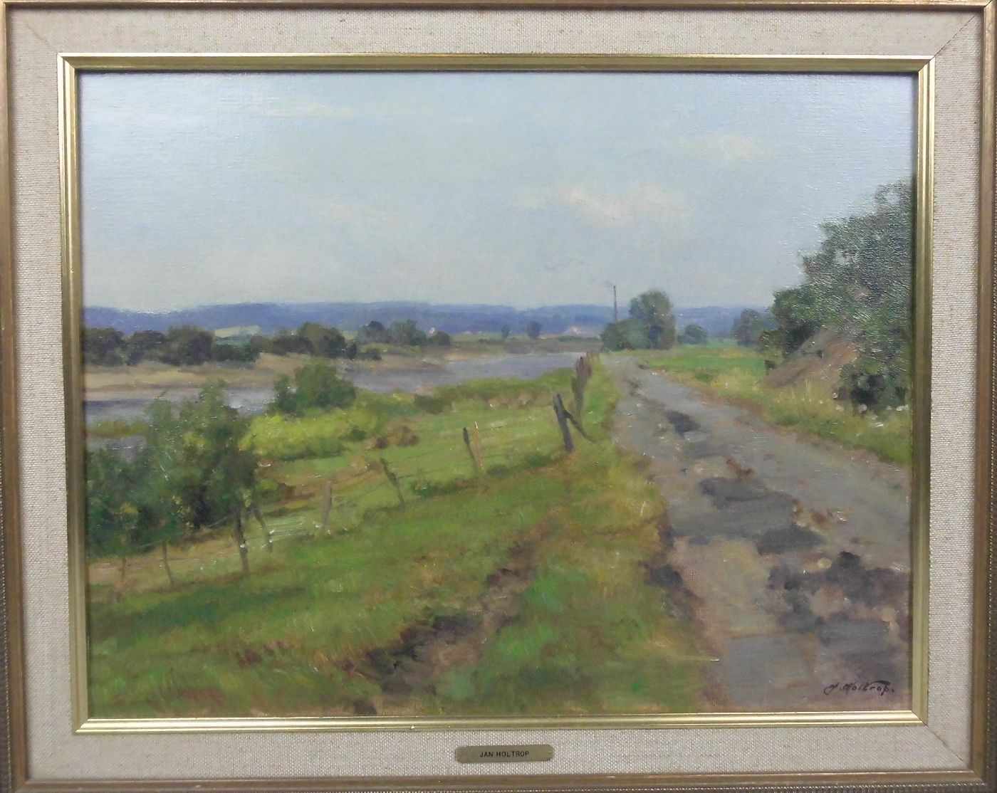 HOLTROP, JAN (1917-1995), Gemälde / painting: "Feldweg", Öl auf Leinwand / oil on canvas, u. r. - Bild 2 aus 7