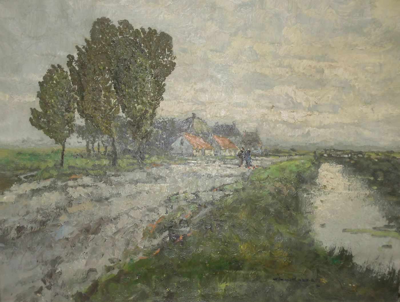 VAN NORDEN, WILHELM HENDRIK (auch WILLEM, 1883-1913), Gemälde / painting: "Niederländisches Dorf