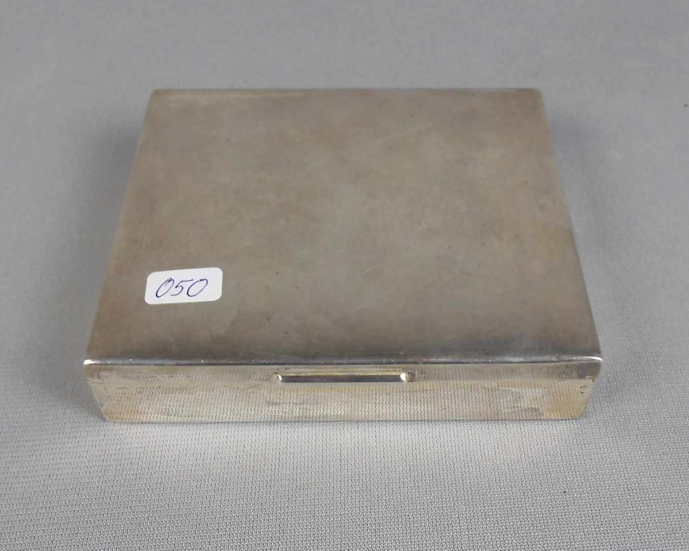 ZIGARETTENSCHATULLE / SILBERSCHATULLE / cigarette box, Silber über Holzkern, deutsch, 925er