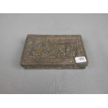 ASIATISCHE SCHATULLE / DECKELDOSE / silver box, Asien, Silber (säuregetestet, 171 g.), unter dem