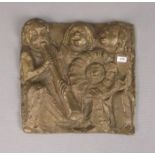 KRAUTWALD, JOSEPH (Borkenstadt / Oberschlesien 1914-2003 Rheine), Relief: "Musikanten", Bronze,