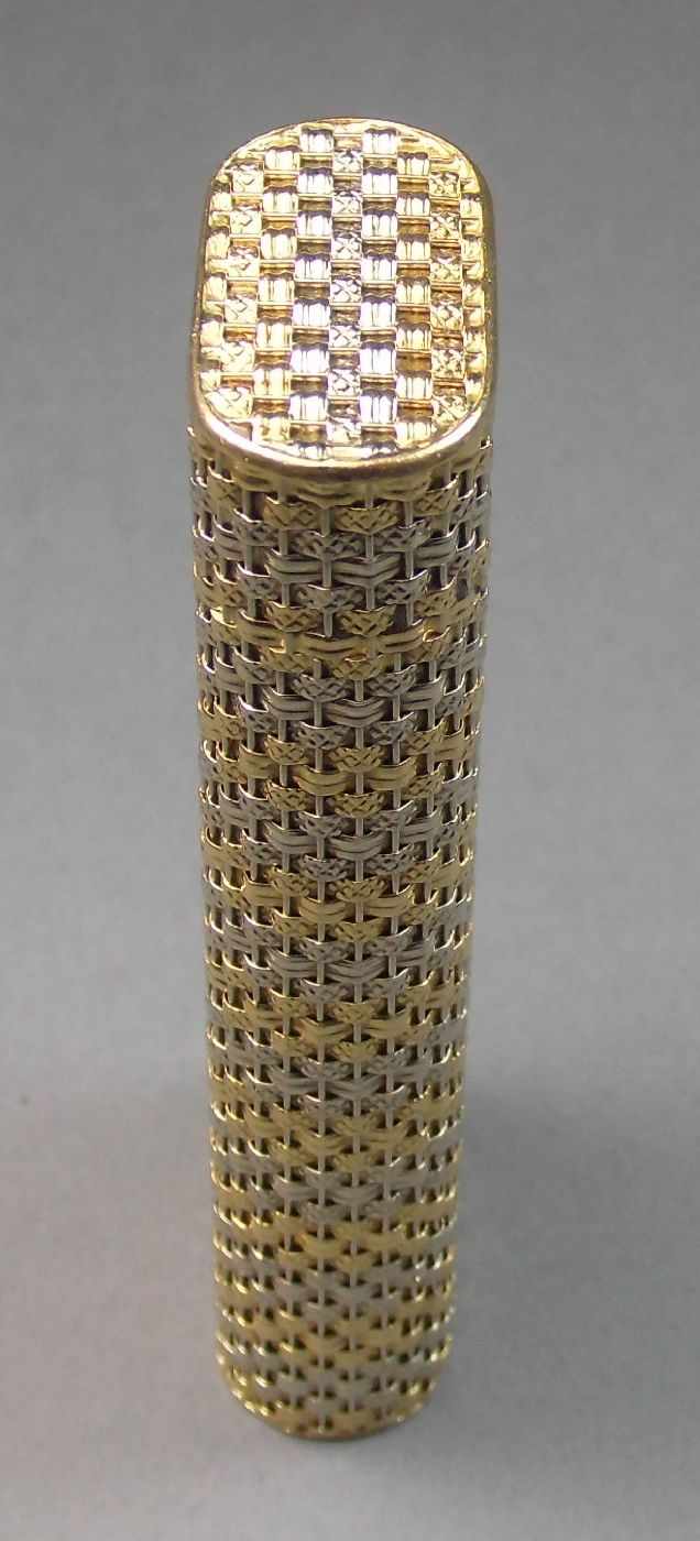 CARTIER FEUERZEUG / lighter, 750er Gold (99 g), Frankreich, unter dem Stand Firmenstempel " - Bild 2 aus 4