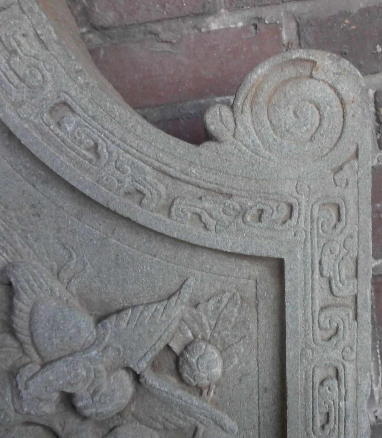 PAAR ANTIKER RELIEFS, China, grüner Sandstein, zweiteilig, gespiegelt gearbeitet als Pendants. - Image 3 of 4