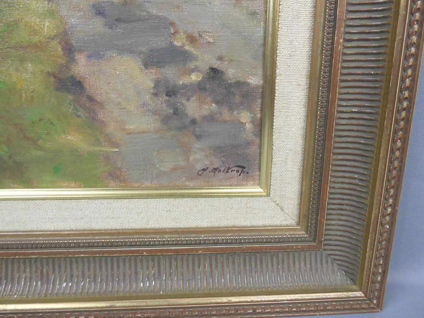 HOLTROP, JAN (1917-1995), Gemälde / painting: "Feldweg", Öl auf Leinwand / oil on canvas, u. r. - Image 3 of 7
