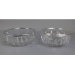 PAAR SCHALEN MIT SILBERMONTUREN / bowls, Bleikristall mit 925er und 800er Silbermontur; deutsch,