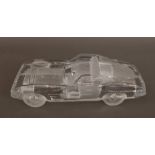 Kristallglasfigur, Auto Daum France, seitlich signiert, Modell: Chevrolet Corvette, 30 cm, H.: 10