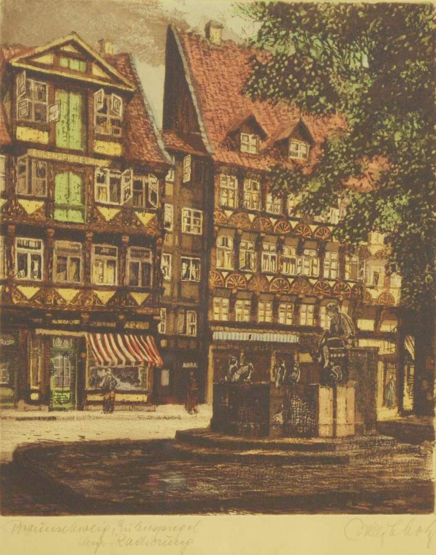 SCHOLZ, Willy.  SCHOLZ, Willy.   1899  Heilbronn - 1965 München.  Drei  Original Farbradierungen: 1) - Bild 5 aus 5