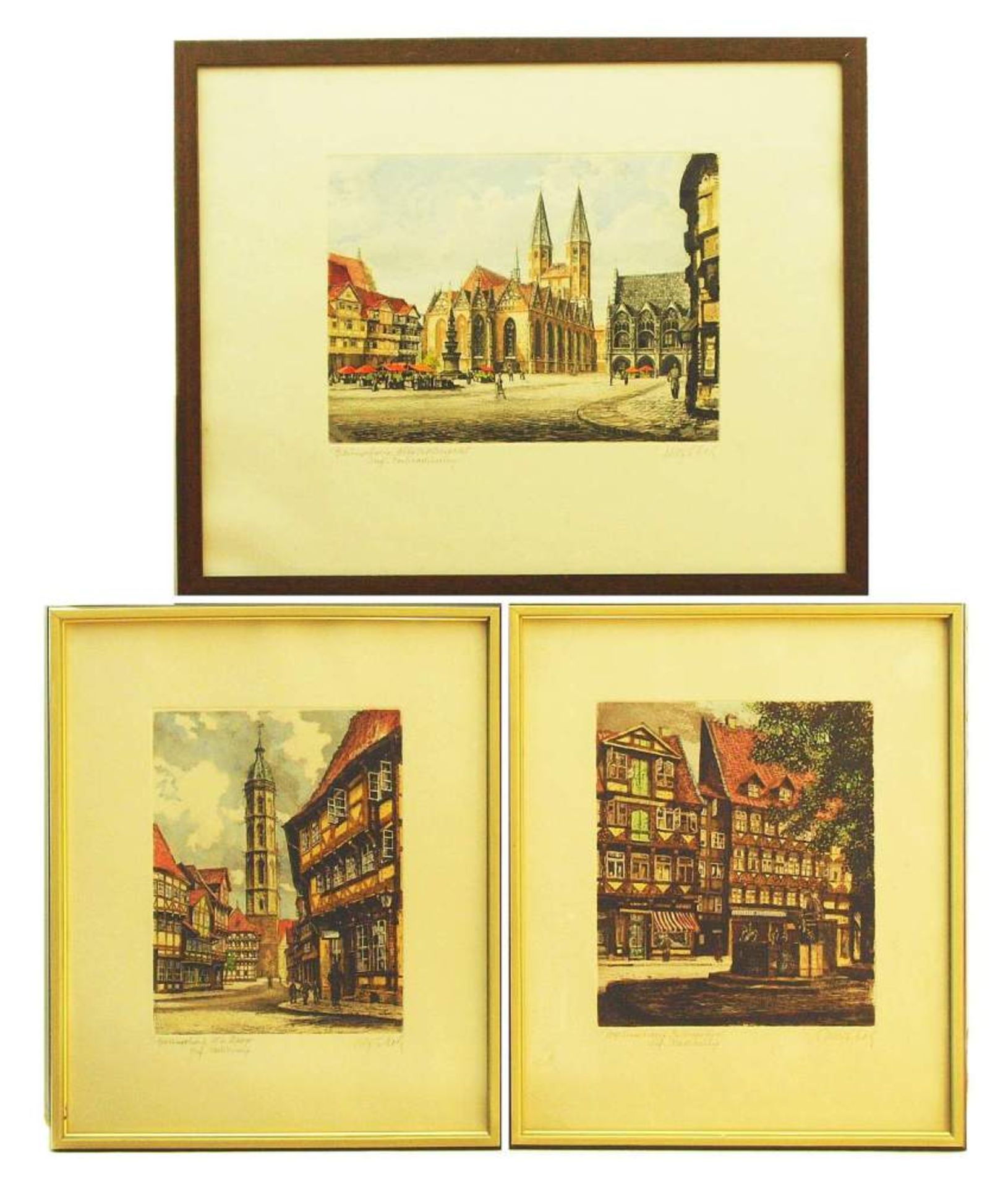 SCHOLZ, Willy.  SCHOLZ, Willy.   1899  Heilbronn - 1965 München.  Drei  Original Farbradierungen: 1) - Bild 2 aus 5