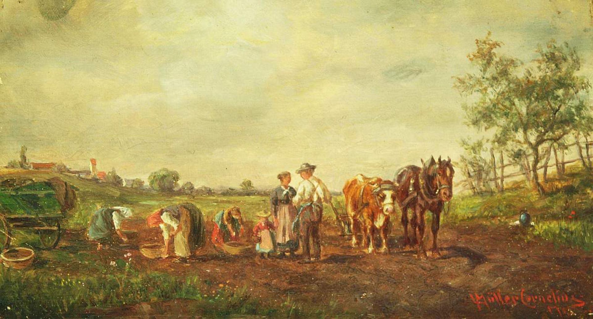 MÜLLER-CORNELIUS, Ludwig. MÜLLER-CORNELIUS, Ludwig. 1864 München - 1946 ebenda. Bauernfamilie auf - Bild 2 aus 5