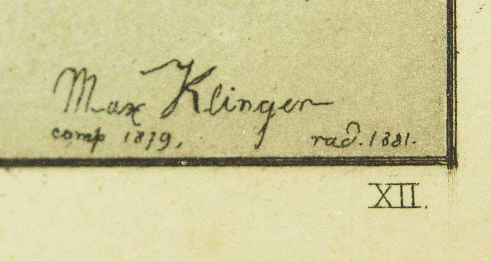 KLINGER, Max. KLINGER, Max. 1857 Leipzig - 1920 Großjena. Amor Tod und Jenseits. Aquatintat- - Bild 5 aus 7