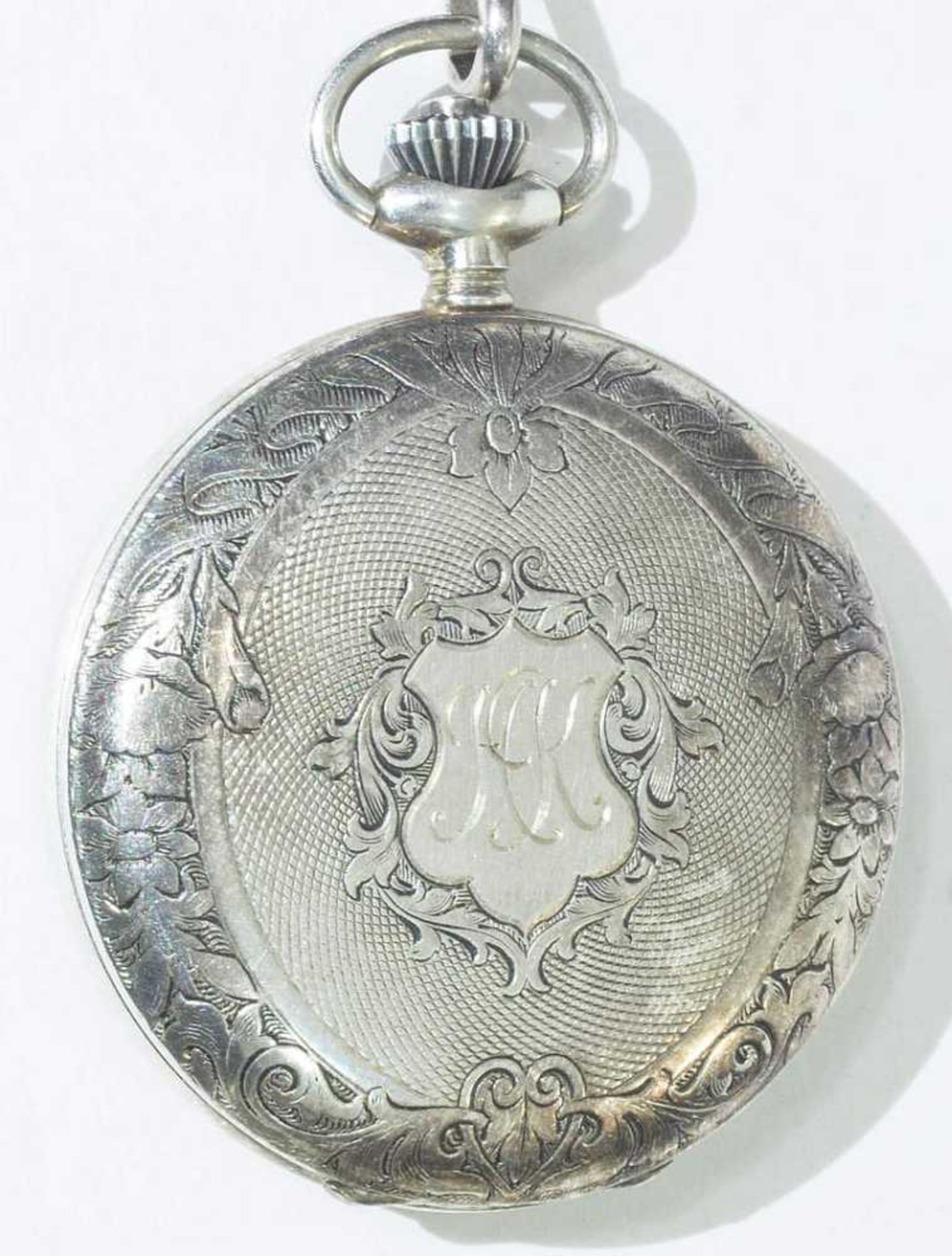 Savonette. Savonette. 925er Silber. Swiss Made. Emailzifferblatt mit römischen Zahlen, kleine - Bild 5 aus 6