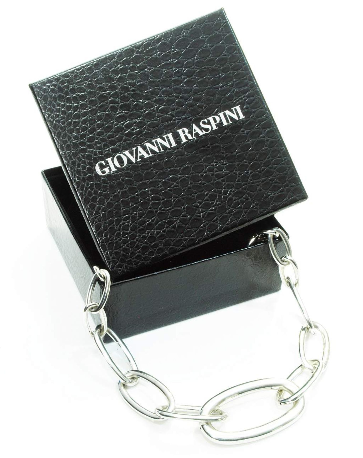 Gliedercollier. Gliedercollier. Giovanni Raspini, 925er Sterlingsilber. Ovale Ringe nach Verlauf, - Bild 2 aus 4