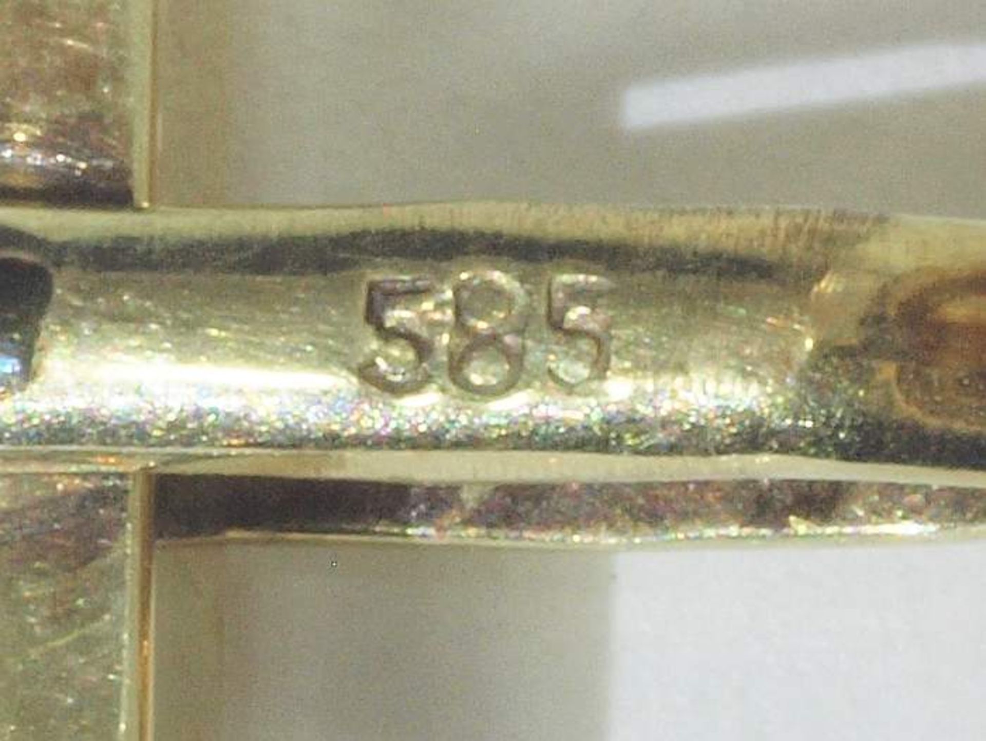 Trachtenschmuck mit Grandl. Trachtenschmuck mit Grandl. 585er Gelbgold. Im einzelnen: Paar - Bild 5 aus 5