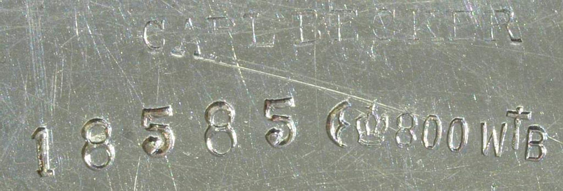 Paar Silberschalen. Paar Silberschalen. Wilhelm BINDER, Schwäbisch Gmünd. 800er Silber, innen - Bild 5 aus 6