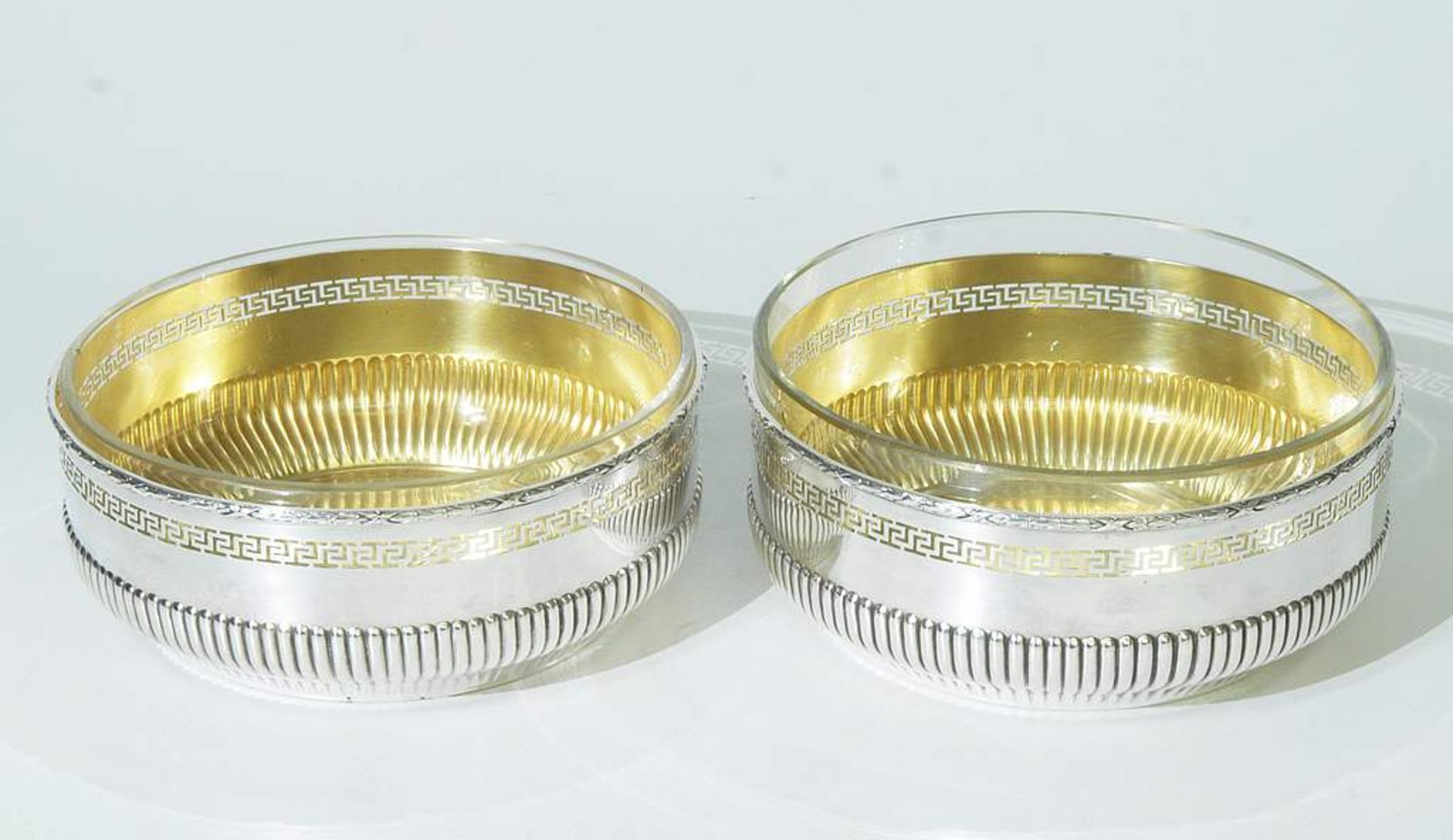 Paar Silberschalen. Paar Silberschalen. Wilhelm BINDER, Schwäbisch Gmünd. 800er Silber, innen - Bild 2 aus 6