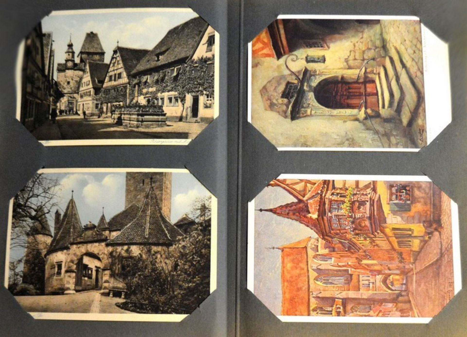 Konvolut Postkarten im Album, 100 Stück, um 1920