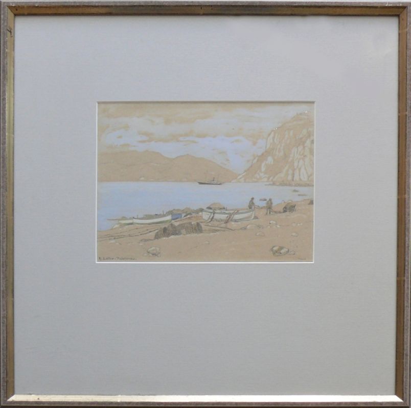 Lotter, Heinrich (1875 Stuttgart - 1941 Insel Reichenau)"Blick auf Bucht von Capri"; im - Image 2 of 4