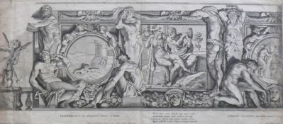 Carracci, Annibale (1560 Bologna - 1609 Rom)"Leander-Darstellung"; Kupferstich von Petrus Aquila