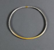 HalsreifFlechtdekor; Silber mit Gold; L: 42 cm