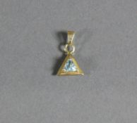 AnhängerBlau-Topas von 0,55ct in 14ct GG-Fassung