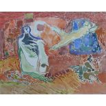 Becker, Curth Georg (Singen 1904 - 1972)"Figurale Szenerie"; Aquarell um 1950; rechts unten sign.;