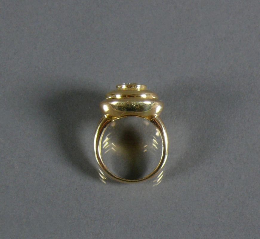 Solitärbrillant-Damenring18ct GG; massive Fassung; Brillant mit ca. 1,0ct; W-SI/P; Ringgr. 54 - Image 4 of 4