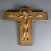 Rissler, Karl (1917 Freiburg- 1992)"Kruzifix"; Bronze; rückseitig sign.; 33 x 37,5 cm