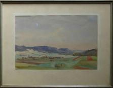 Lochmann, Hans (1912 Hilzingen - 1953 Blumenfeld) "Blick auf Dietlishof/Hilzingen"; sommerliche