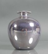 Vase kugelförmiger Korpus mit eingezogenem Hals; Wilkens Silber 835; H: 14 cm; 309g