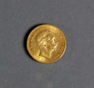 Goldmünze 20 Mark, Wilhelm II, Deutscher Kaiser, König von Preussen 1894 A