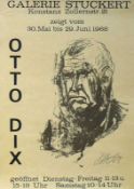 Dix, Otto (1891 Gera - 1969 Singen) "Ausstellungsplakat" der Galerie Stuckert für Otto Dix im
