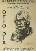 Dix, Otto (1891 Gera - 1969 Singen) "Ausstellungsplakat" der Galerie Stuckert für Otto Dix im