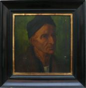 Kopist (um 1900) "Portrait des Michael Wohlgemut" (Lehrer des Malers Albrecht Dürer); ÖL/Holz;