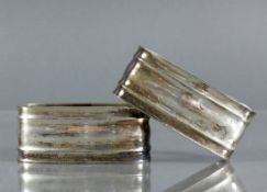 Paar Serviettenringe Deutsch, Silber 830; ovale Form; zus. 100g;