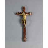 Christus-Kreuz (19.Jh.) Holzkreuz; Christus in Bronze; H: 25 cm