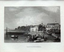 Radolfszell (1837) vom Wasser aus gesehen; Stahlstich aus Geib; ca. 7 x 10 cm; unter PP hinter