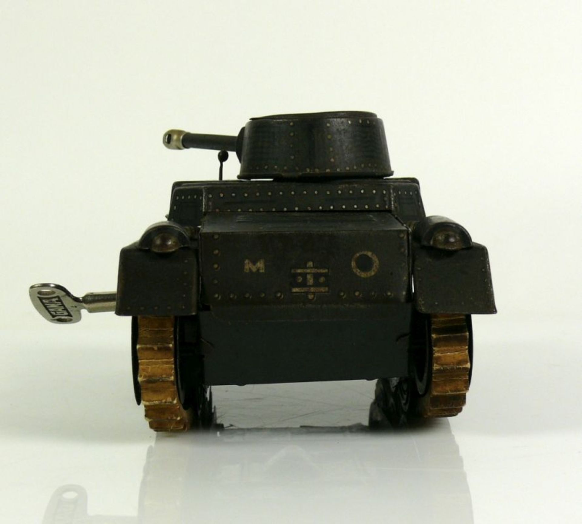 Panzer (GAMA, vor 1945) "GAMA TANK", so bezeichnet auf dunkeloliv farbenem Grund; Originalschlüssel, - Bild 5 aus 7