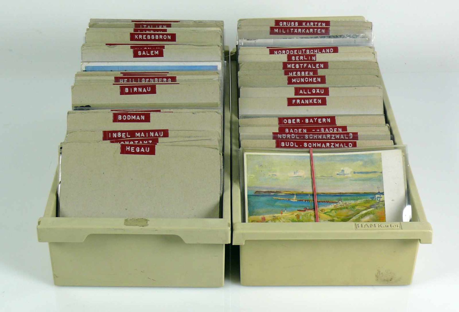 Sammlung Ansichtskarten (1900 - ca. 1950) insgesamt 665 AK's; dazu 14 WHV-Karten; 371 St.